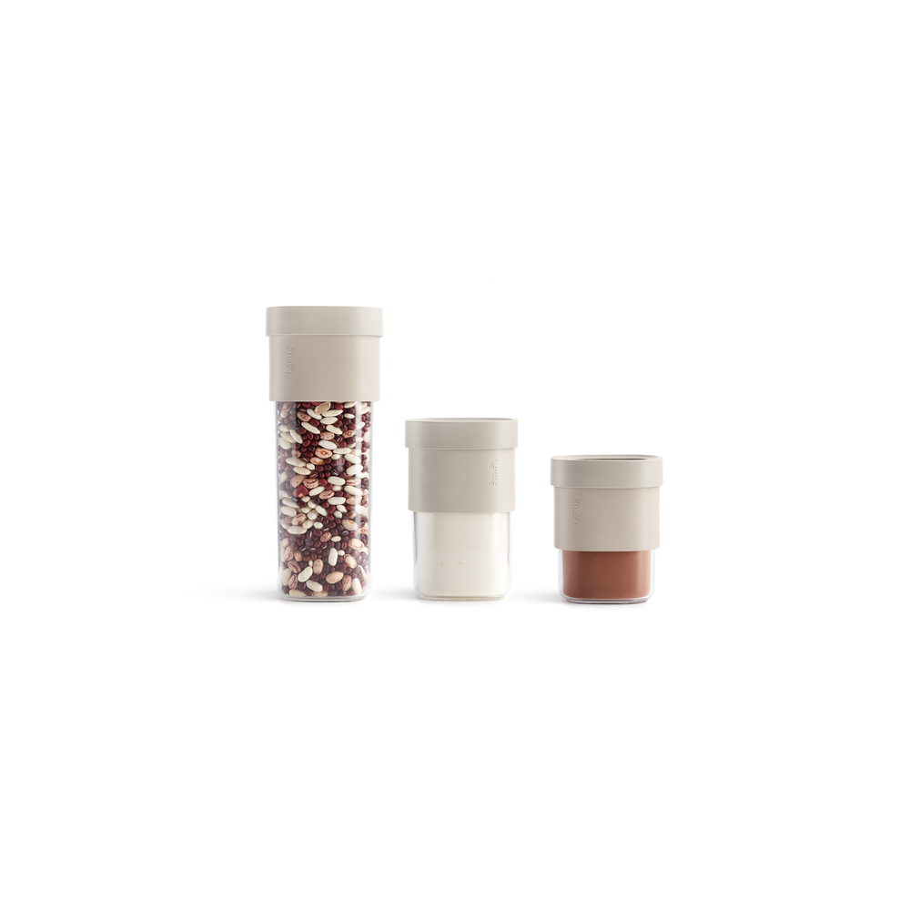 Flip Storage Voorraadbussen, set van 3 - Beige