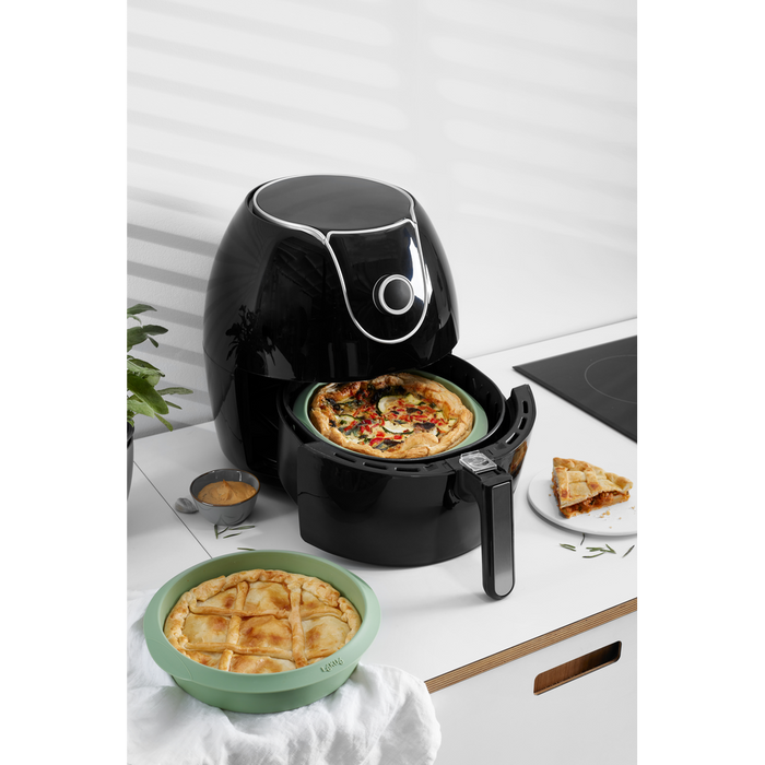 Airfryer Set, met bakvorm, keukentang en bakkwast - Green