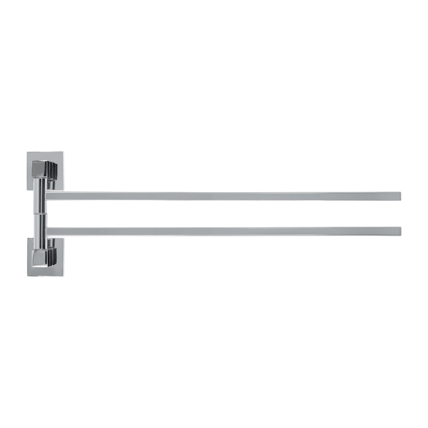 QUVIO Handdoekhouder met 2 armen - 44,5 cm - RVS - Zilver