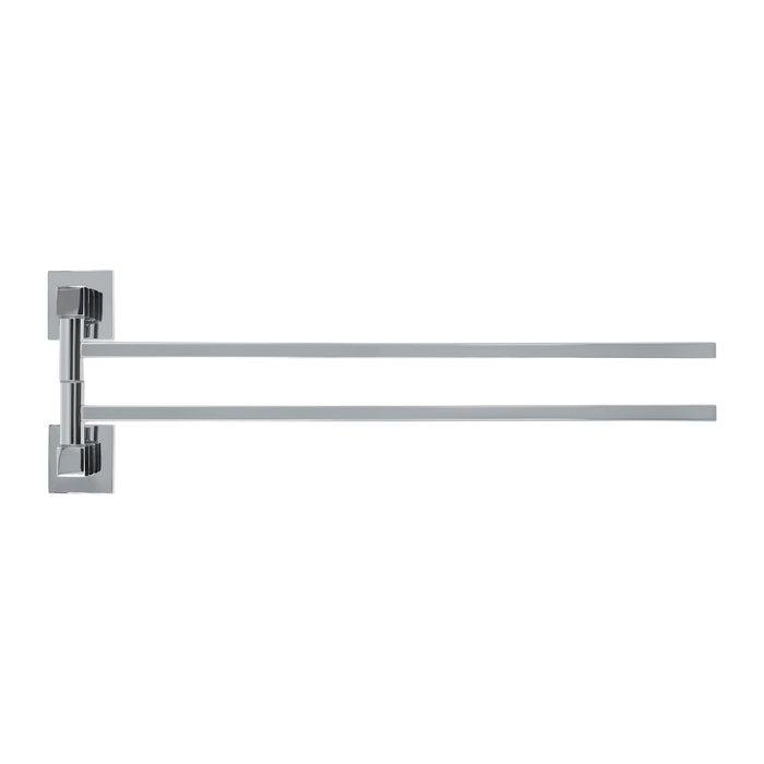 QUVIO Handdoekhouder met 2 armen - 44,5 cm - RVS - Zilver