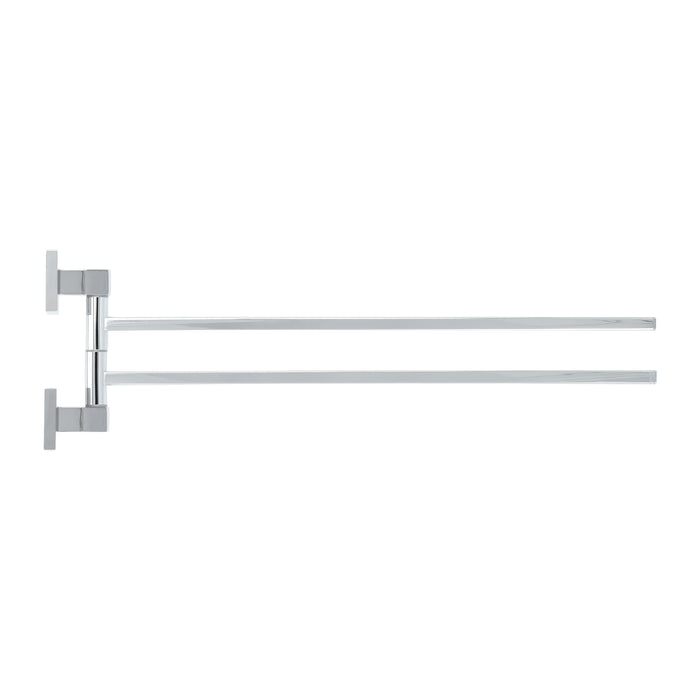 QUVIO Handdoekhouder met 2 armen - 44,5 cm - RVS - Zilver