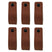 XIVADA Leren Handgreep Juqa - Boren - Leer - Cognac - Set van 6