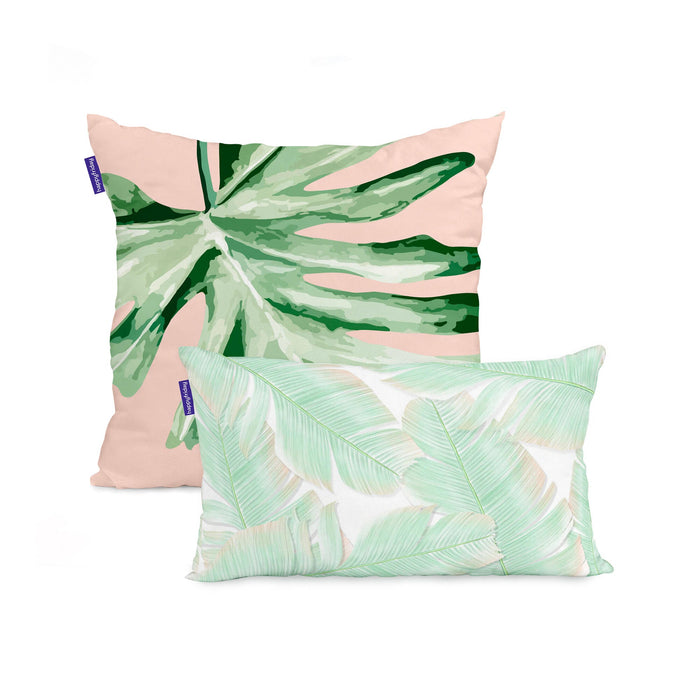 Happy Friday Set van 2 kussenhoezen Delicate Leafs