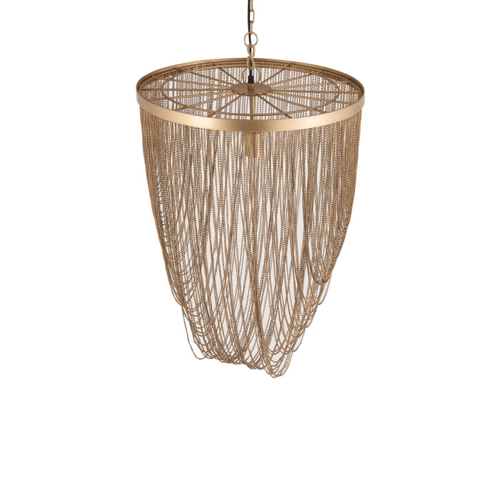 PTMD Hanglamp Nishan - 50x50x70 cm - Ijzer - Goud