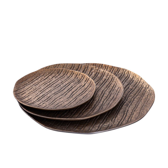 PTMD Schaal Grail - 32x32x2 cm - Aluminium - Goud