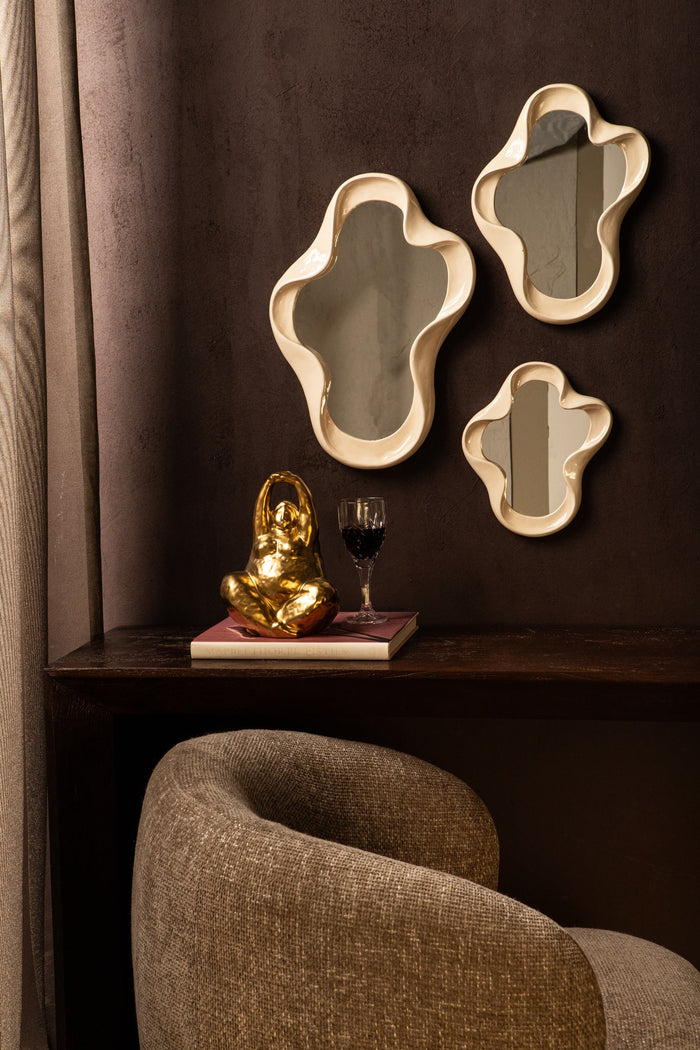 PTMD Spiegel Hannah - 30x3x40 cm - Polyester - Creme