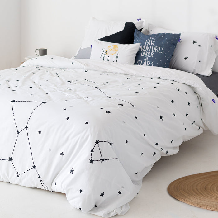 Blanc Dekbedovertrek Constellation