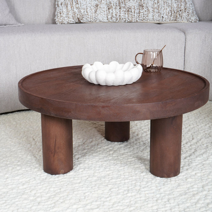 Home67 - Salontafel Tias ø70 cm - Espresso Mangohout