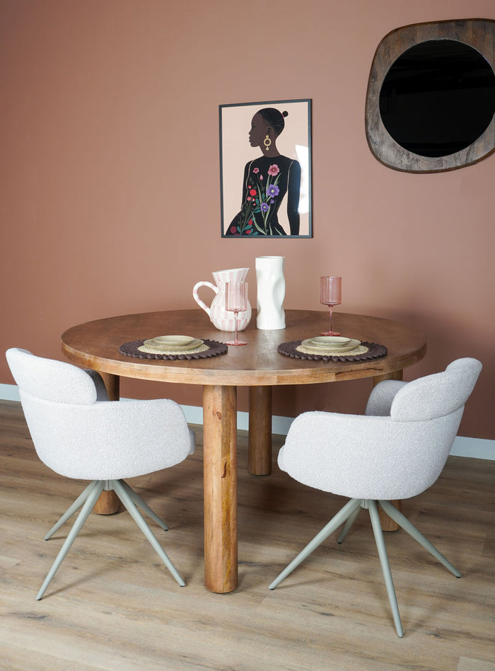 Home67 - Eettafel Tias ø140 cm - Mangohout