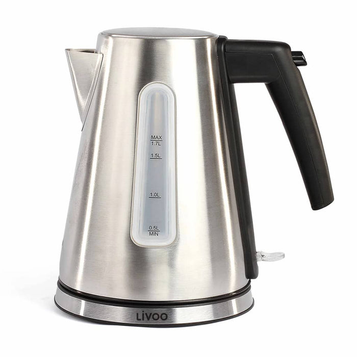 Livoo Waterkoker snoerloos 1,7 L roestvrij staal zilverkleurig