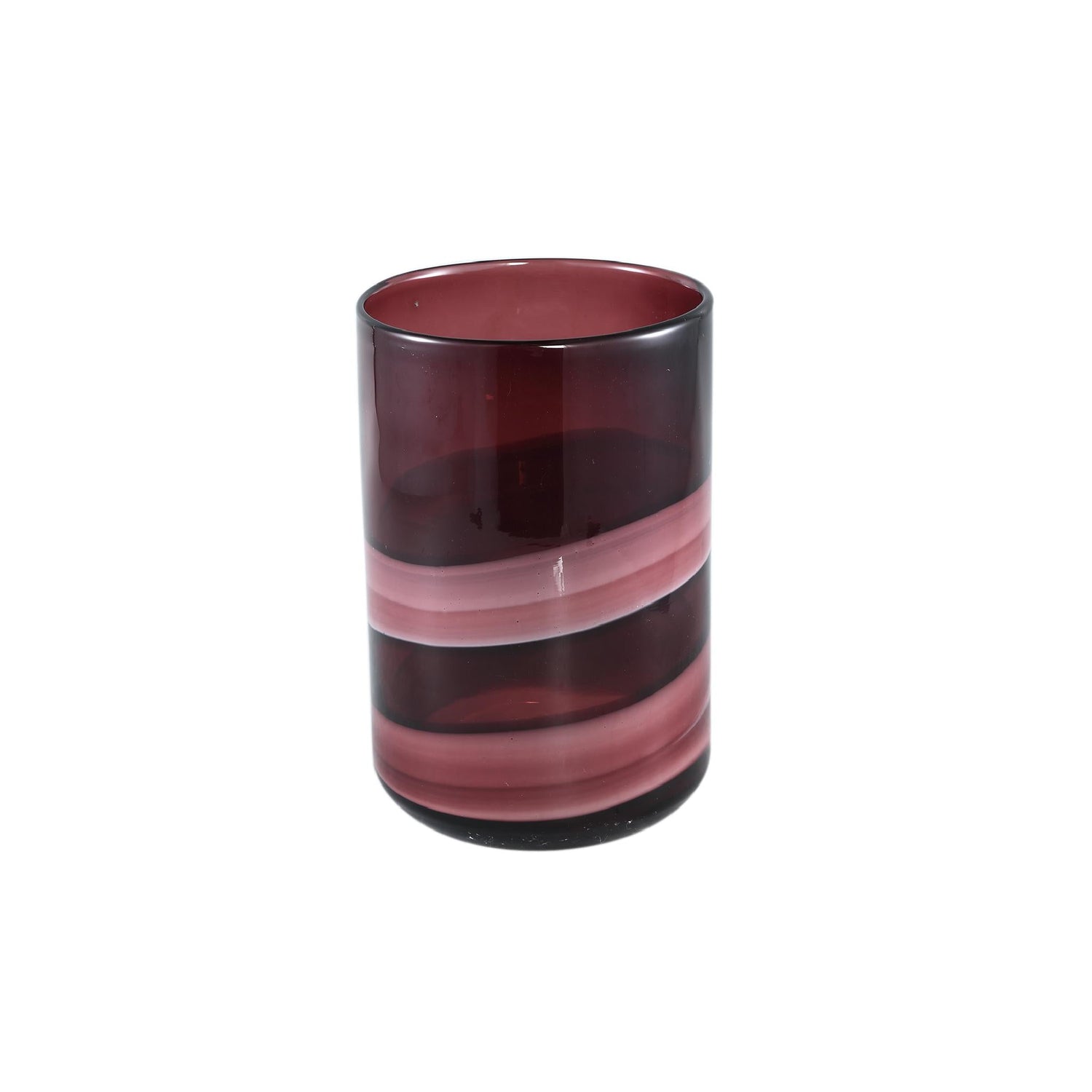 PTMD Meradi Ronde Vaas - H25 x Ø15,5 cm - Glas - Rood