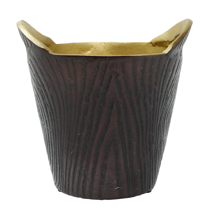 PTMD Jinny Wijnkoeler Champagnekoeler - H23xØ25 cm - Aluminium - Brons