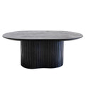 Giga Meubel - Salontafel Ovaal 90cm - Zwart Mangohout - Ava