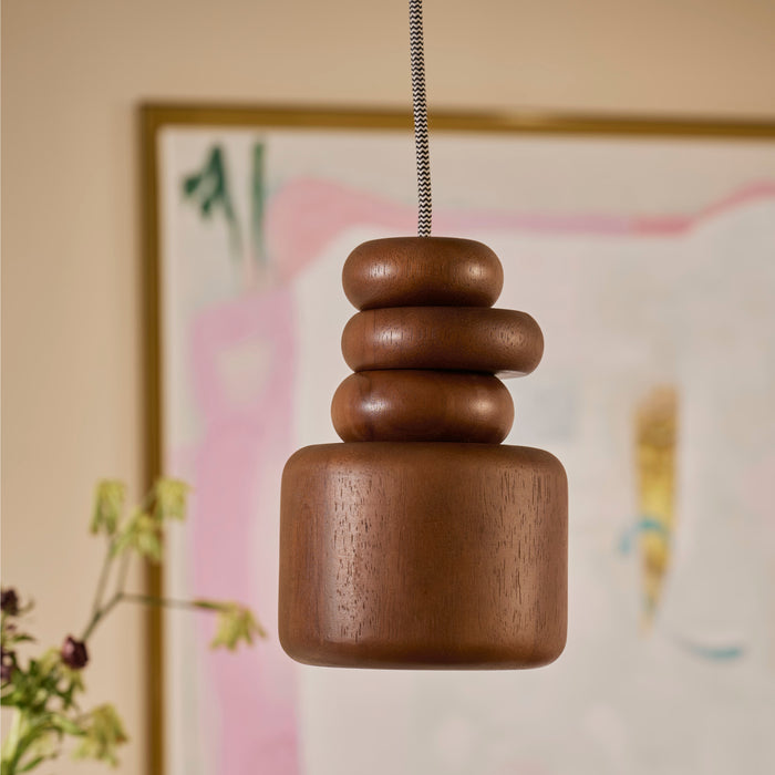 Zuiver x fonQ Dicky Hanglamp - Walnoot