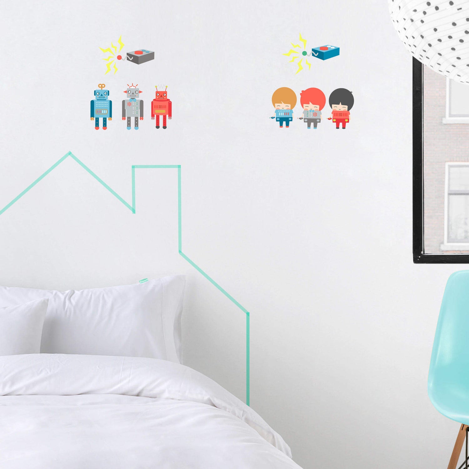 Beep Muursticker 29,7x42 cm Happynois, Veelkleurig, Mat vinyl, de kwaliteit van