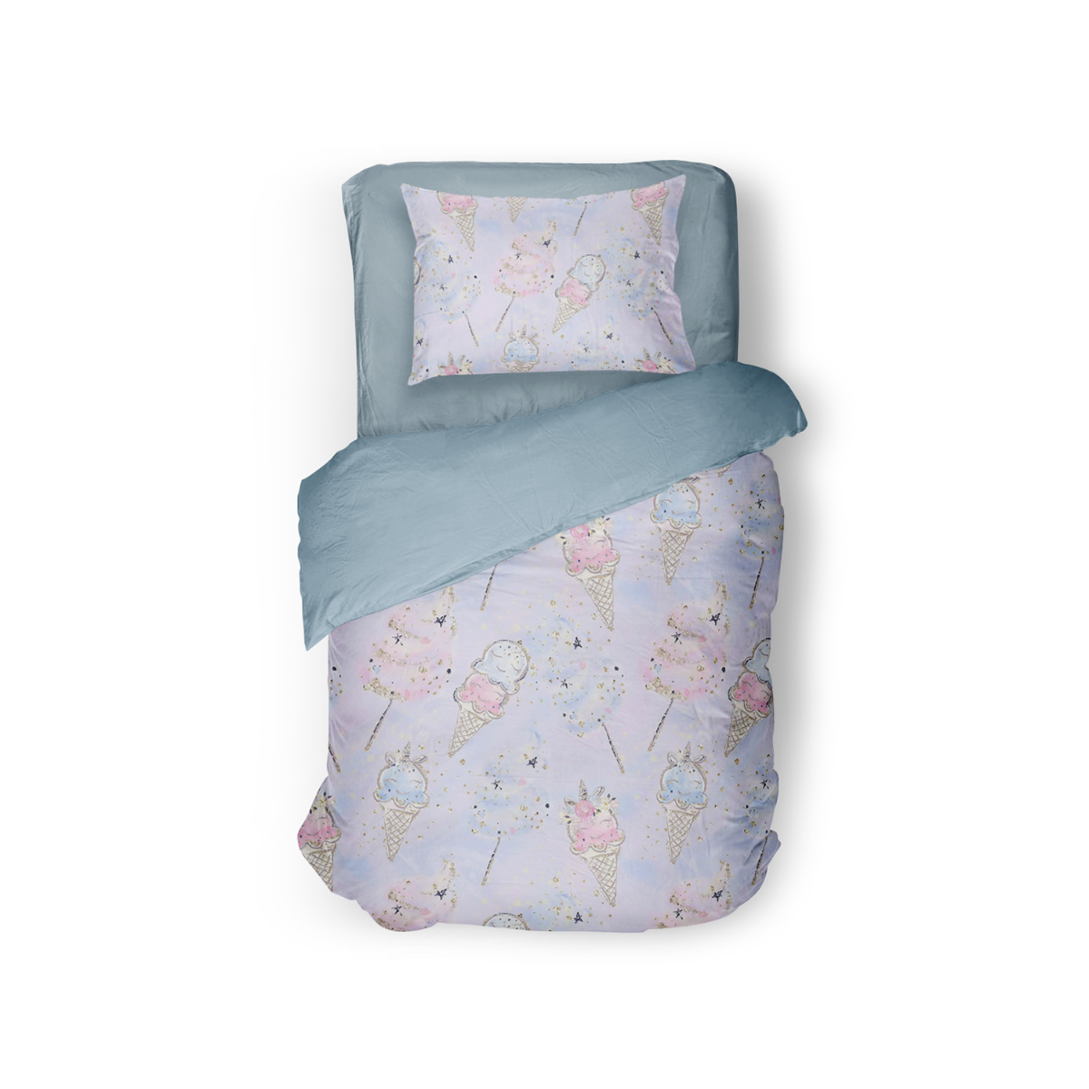 Eleganzzz Kinder Dekbedovertrek Micropercal Sweet Dreams - multi 140x220|240cm