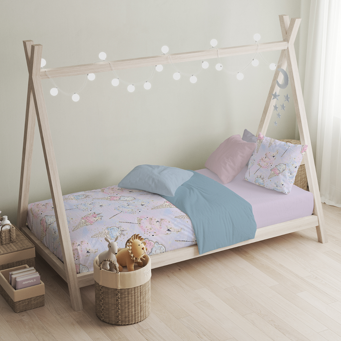 Eleganzzz Kinder Dekbedovertrek Micropercal Sweet Dreams - multi 140x220|240cm