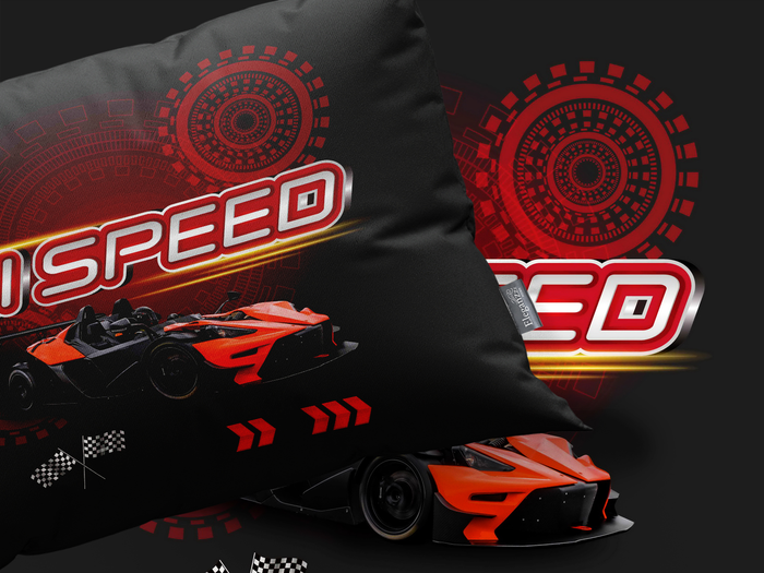 Eleganzzz Kinder Dekbedovertrek Micropercal Hi Speed - black 140x220|240cm