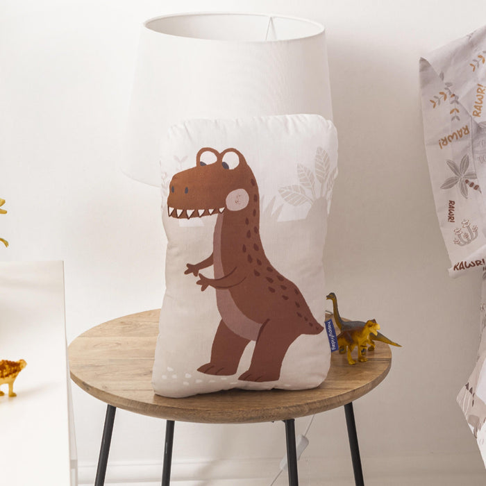 Dino family Kussen 40x30 cm Moshi Moshi, Veelkleurig, 100% Katoen (buitenkant) 100% Polyester (vulling), de kwaliteit van 150 TC