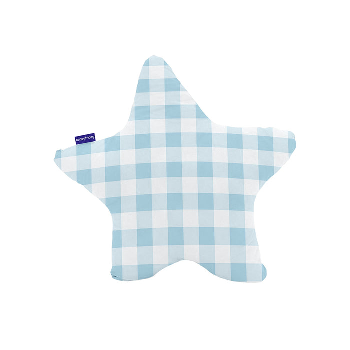 Vichy Kussen 50x50 cm Blauw Basic Kids, Blauw, 100% katoen, de kwaliteit van 150 TC