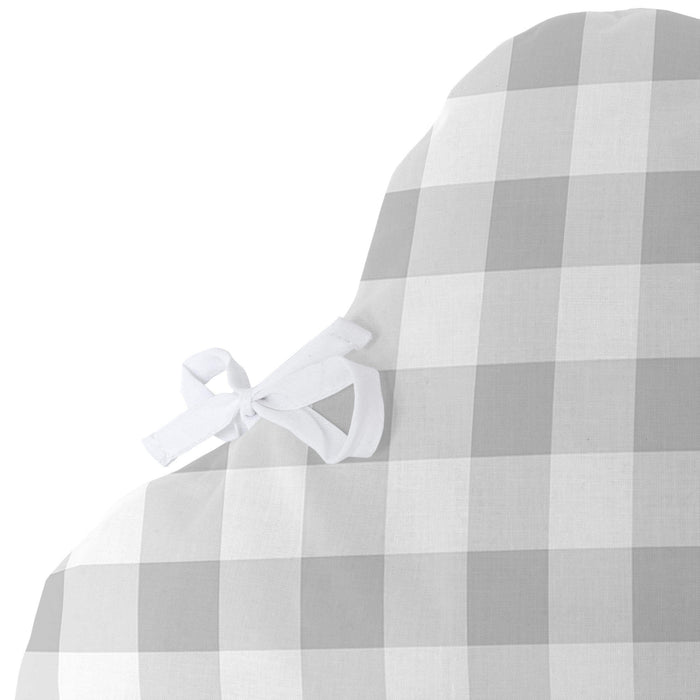 Vichy Hoofdbeschermer 60x40 cm Grijs Basic Kids, Grijs, 100% katoen, de kwaliteit van 150 hilos