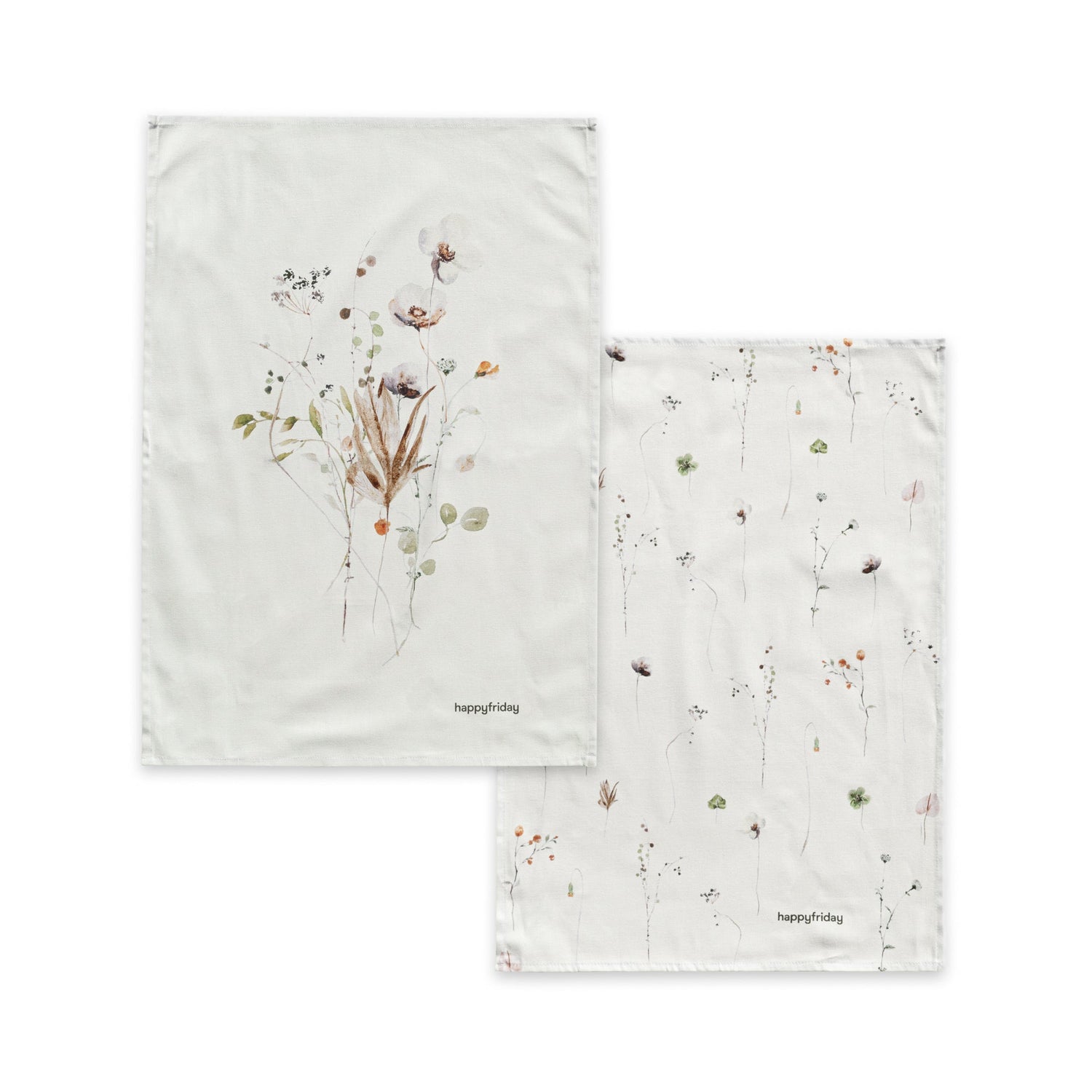 Ikebana Keukenhanddoek 2 stuks 70x50 cm Happyfriday, Veelkleurig, 100% katoen, de kwaliteit van 200 Gr x m2