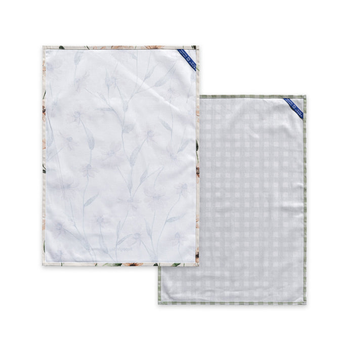 Tinny bloom Keukenhanddoek 2 stuks 70x50 cm Happyfriday, Veelkleurig, 100% katoen, de kwaliteit van 200 Gr x m2