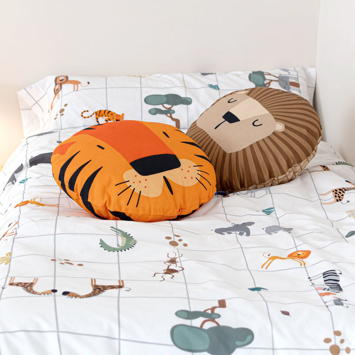 Tiger Decoratieve kussen 50x50 cm Happyfriday Mini, Veelkleurig, 100% Katoen (buitenkant) 100% Polyester (vulling), de kwaliteit van 200 Gr x m2