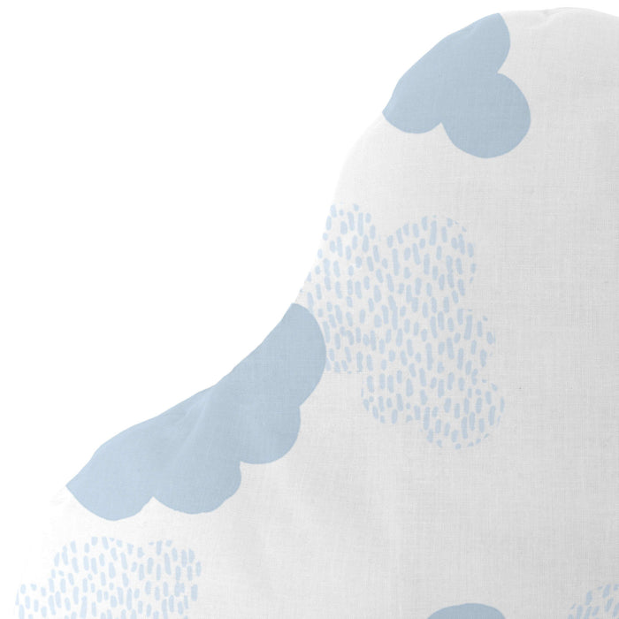 Clouds Kussen 60x40 cm Blauw Basic Kids, Blauw, 100% katoen, de kwaliteit van 150 TC
