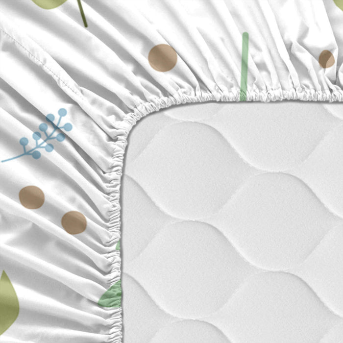 Happy sloth Hoeslaken wieg Moshi Moshi, Veelkleurig, 100% katoen, de kwaliteit van 150 hilos