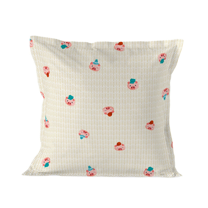 Piggys Kussensloop (D) Mr Fox, Veelkleurig, 100% katoen, de kwaliteit van 150 TC