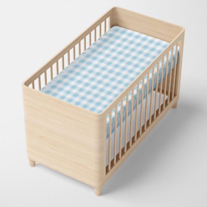 Vichy Hoeslaken Blauw Basic Kids, Blauw, 100% katoen, de kwaliteit van 150 TC