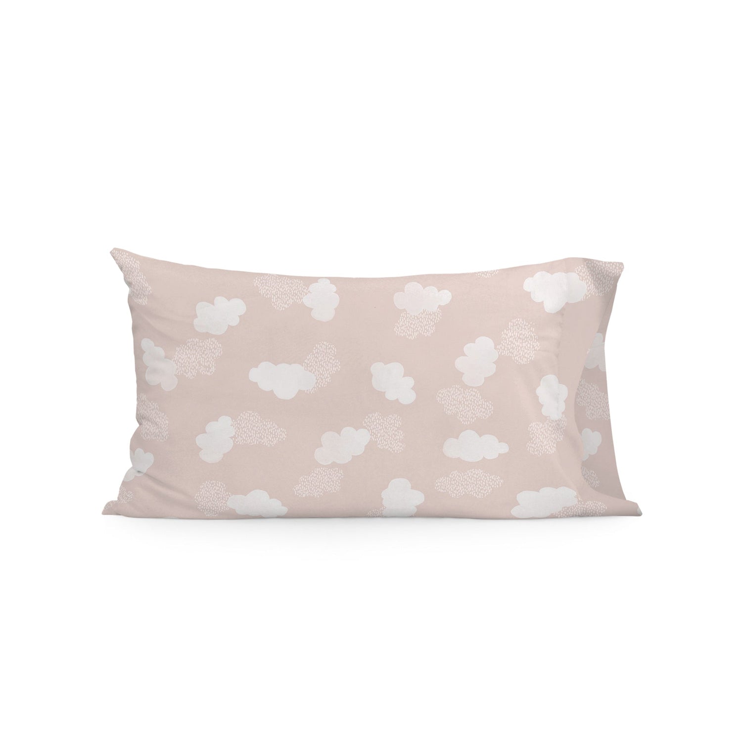 Clouds Kussensloop 50x75 cm Roze Basic Kids, Rosa, 100% katoen, de kwaliteit van 150 hilos