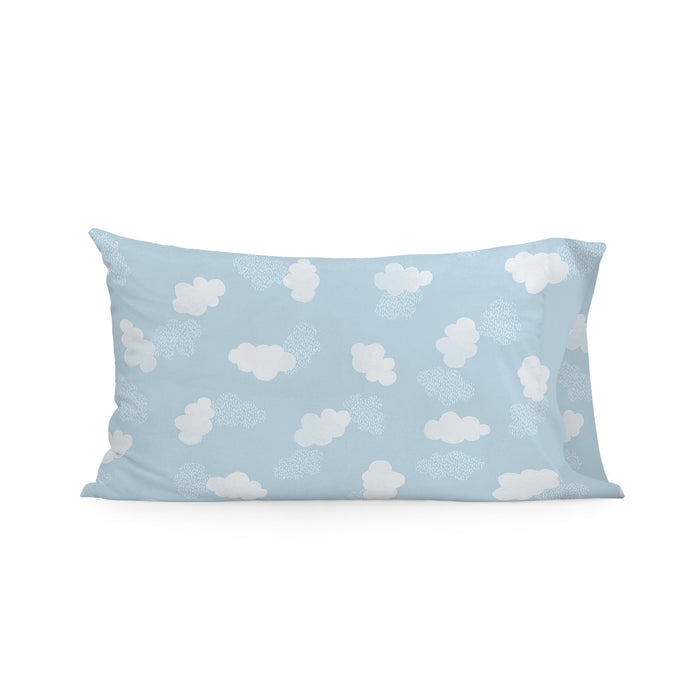 Clouds Kussensloop 50x75 cm Blauw Basic Kids, Blauw, 100% katoen, de kwaliteit van 150 hilos