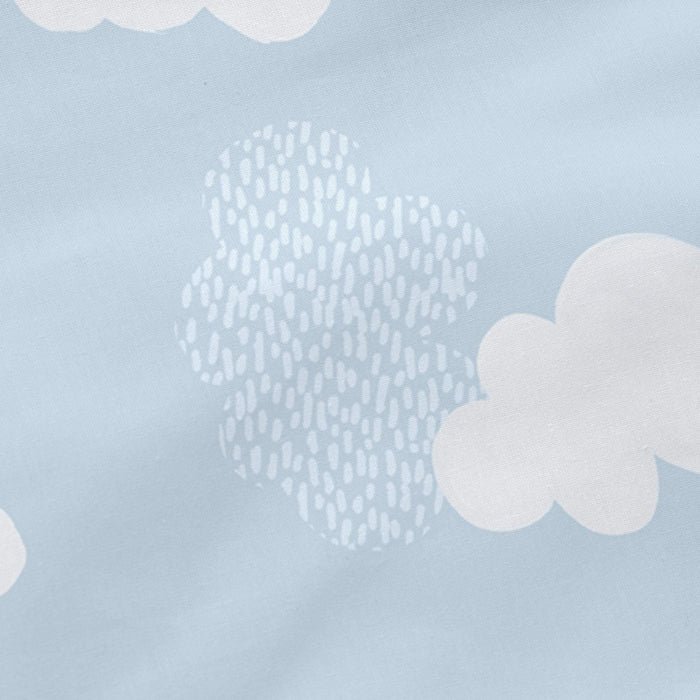 Clouds Kussensloop 50x75 cm Blauw Basic Kids, Blauw, 100% katoen, de kwaliteit van 150 hilos