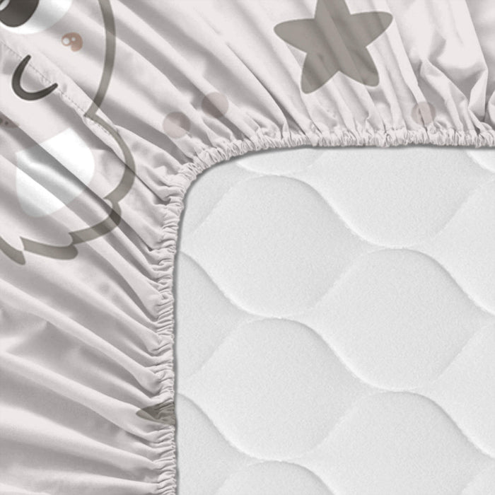 Baby koala Hoeslaken wieg Moshi Moshi, Veelkleurig, 100% katoen, de kwaliteit van 150 hilos