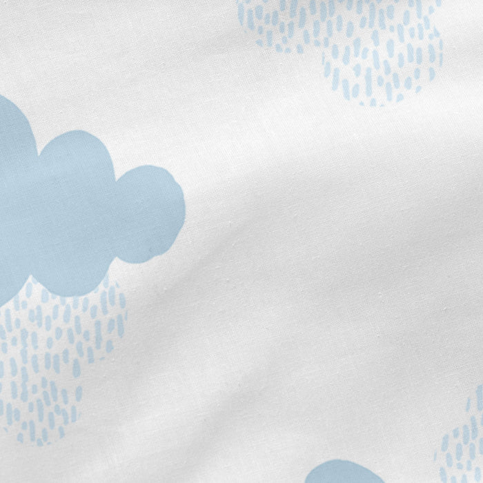 Clouds Hoeslaken Blauw Basic Kids, Blauw, 100% katoen, de kwaliteit van 150 hilos