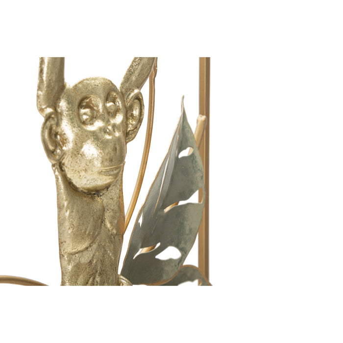 Monkey - Decoratief 3D-wandpaneel in goud metaal