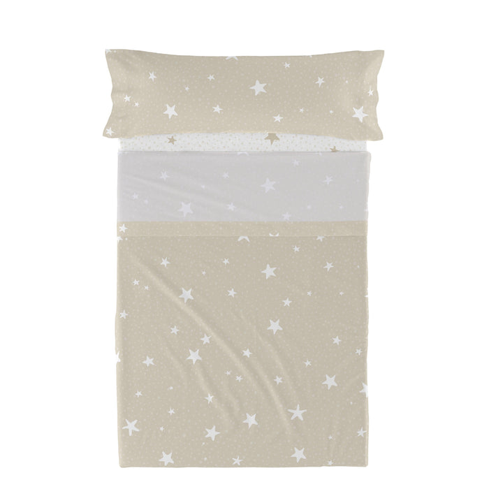 Little star Laken Set 2-delig Beige Basic Kids, Beige, 100% katoen, de kwaliteit van 150 TC
