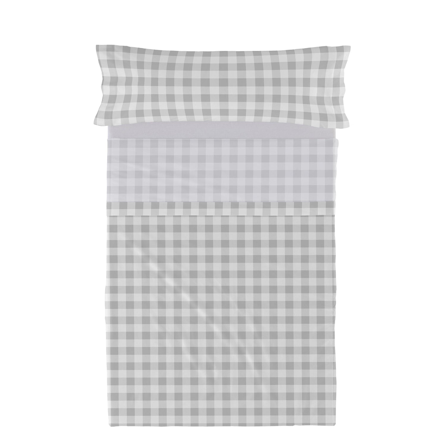 Vichy Laken Set 2-delig Grijs Basic Kids, Grijs, 100% katoen, de kwaliteit van 150 TC