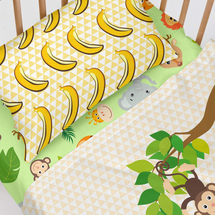 Wild Hoeslaken wieg Mr Fox, Veelkleurig, 100% katoen, de kwaliteit van 150 TC