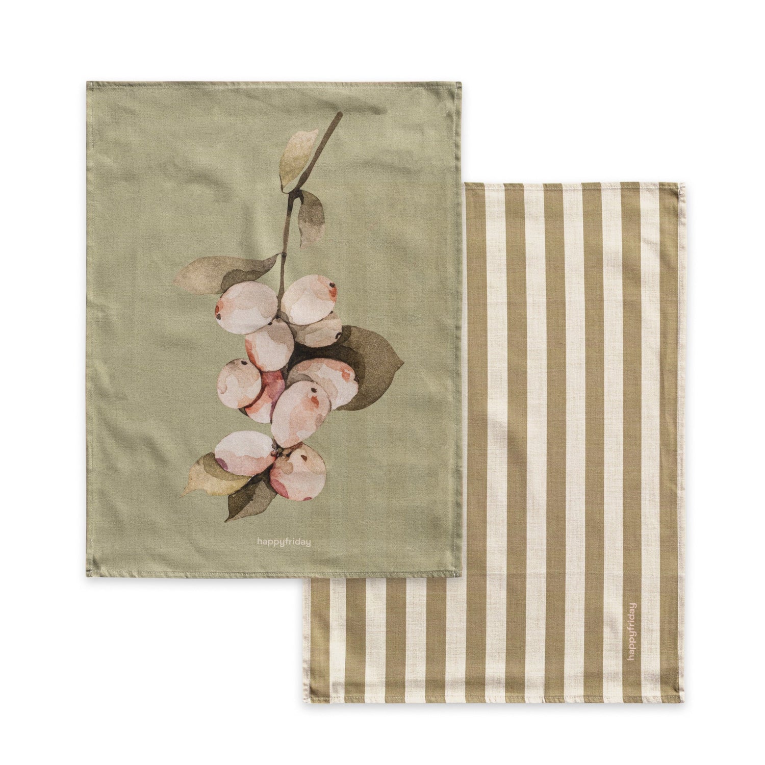 Grape juice Keukenhanddoek 2 stuks 70x50 cm Happyfriday, Veelkleurig, 100% katoen, de kwaliteit van 200 Gr x m2