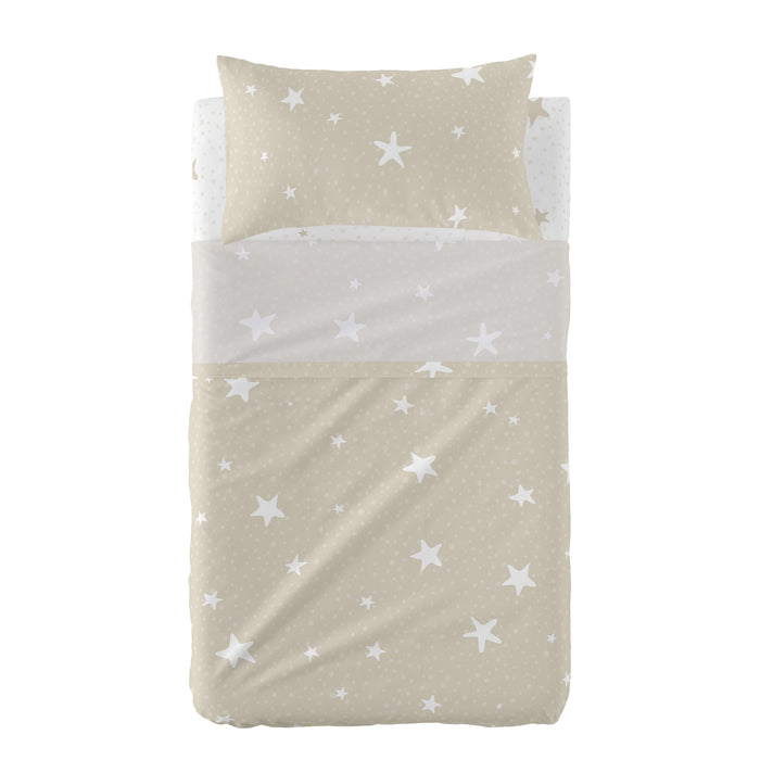 Little star Laken Set ledikant 2-delig Beige Basic Kids, Beige, 100% katoen, de kwaliteit van 150 TC