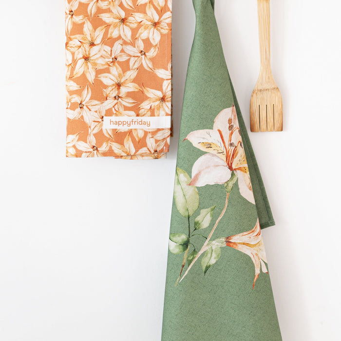 Jardin Keukenhanddoek 2 stuks 70x50 cm Happyfriday, Veelkleurig, 100% katoen, de kwaliteit van 200 Gr x m2