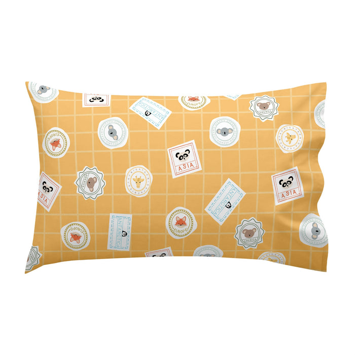 World trip Laken Set 2-delig Mr Fox, Veelkleurig, 100% katoen, de kwaliteit van 150 TC