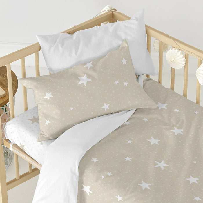 Little star Hoeslaken Beige Basic Kids, Beige, 100% katoen, de kwaliteit van 150 TC