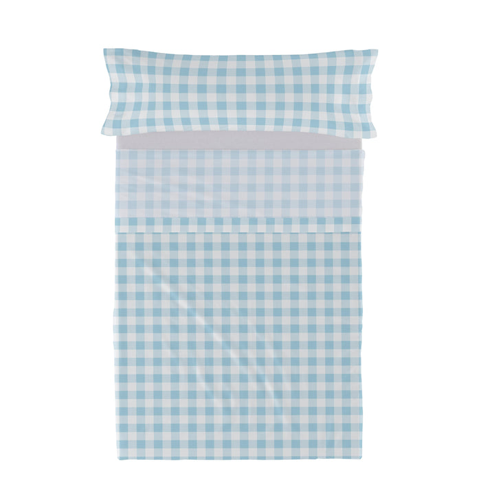 Vichy Laken Set 2-delig Blauw Basic Kids, Blauw, 100% katoen, de kwaliteit van 150 TC