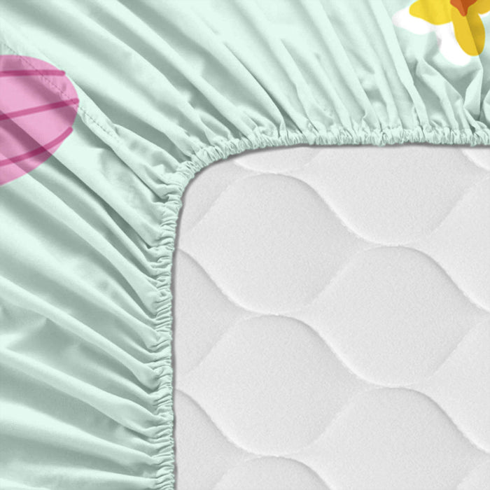 Cute llamas Hoeslaken wieg Moshi Moshi, Veelkleurig, 100% katoen, de kwaliteit van 150 hilos