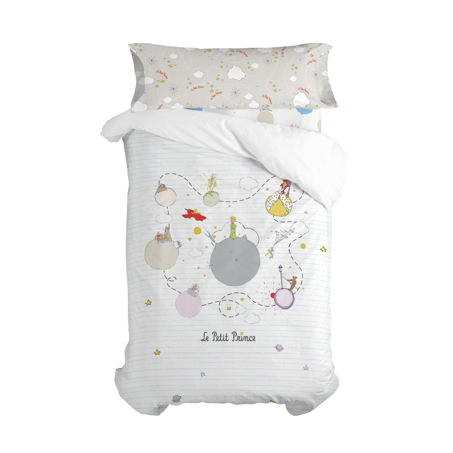 Voyageur Dekbedovertrek 2-delig Le Petit Prince, Veelkleurig, 100% katoen, de kwaliteit van 150 hilos