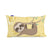 Happy sloth Kussenhoes 50x30 cm Moshi Moshi, Veelkleurig, 100% katoen, de kwaliteit van 150 hilos